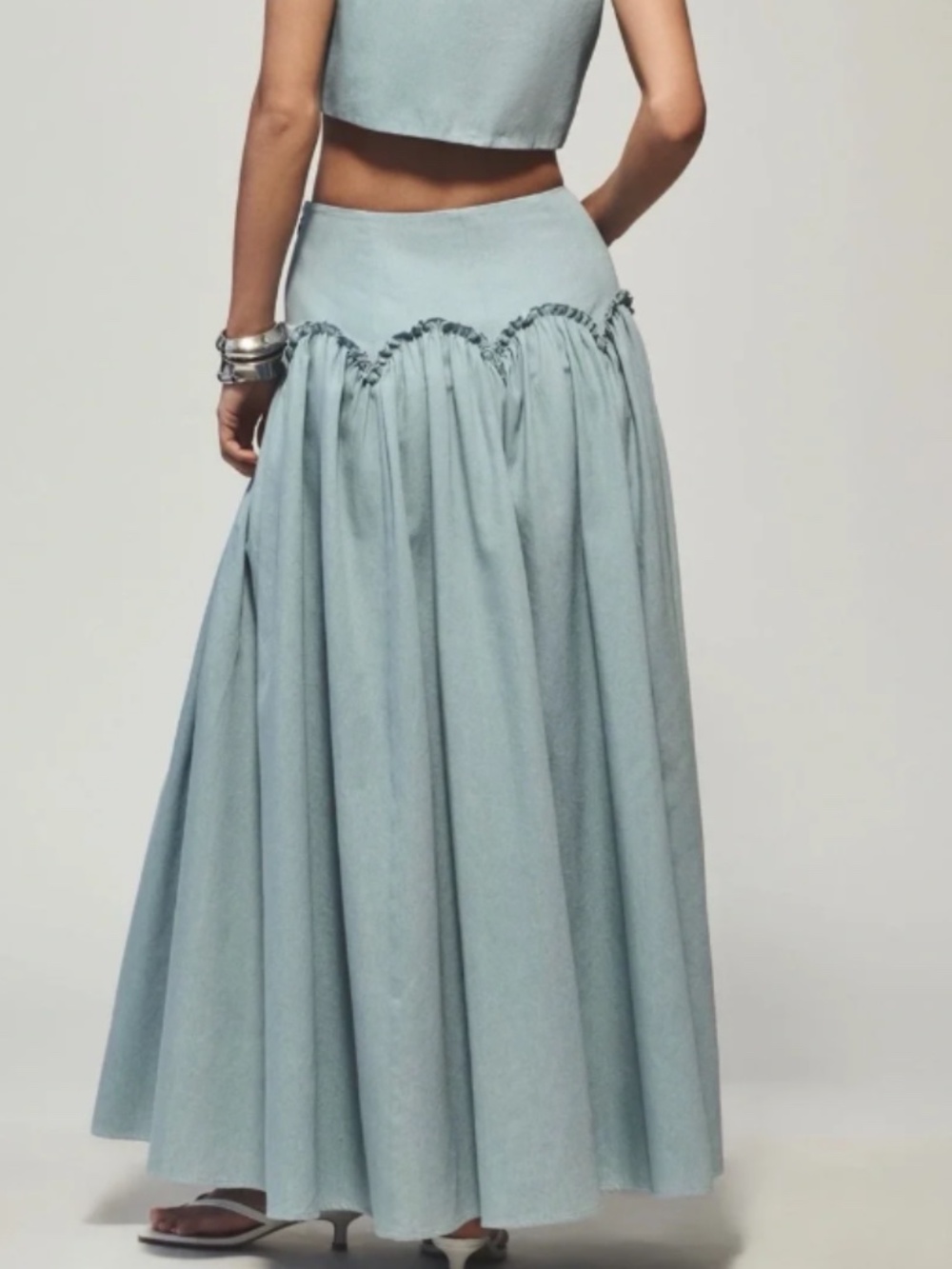 Mare Marr X Anthropologie Basque-Waist Maxi Skirt View 2